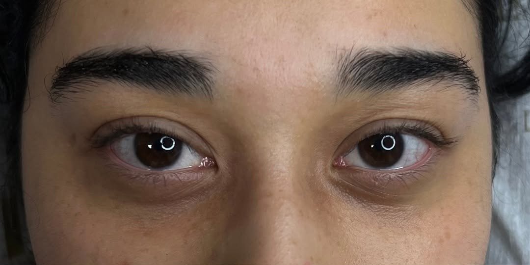 Vorher: natürliche Wimpern ohne Verlängerung